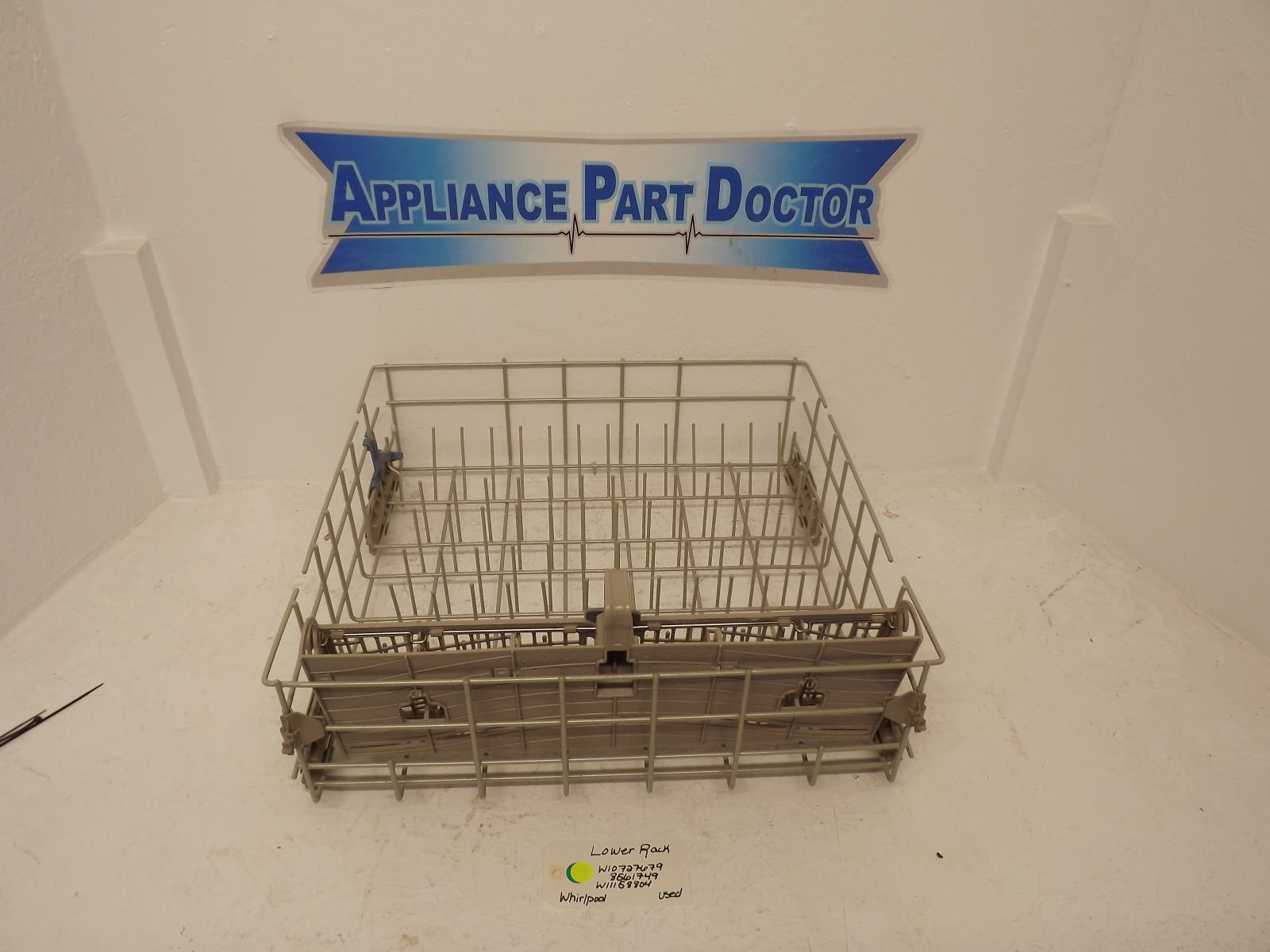 Whirlpool Dishwasher W10727679 8561749 W11158804 Lower Rack Used Whirlpool Dishwasher W10727679 8561749 W11158804 Lower Rack Used